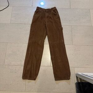 Harlow brown corduroy carpenter pants